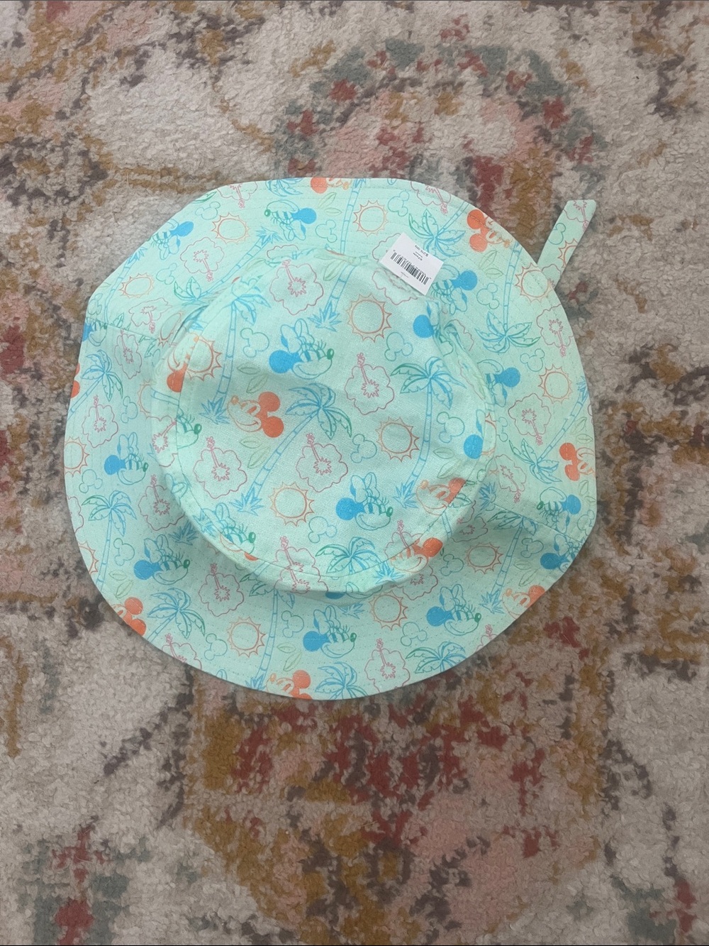 Disneyland Mint Green Bucket Hat with Tropical Character Print